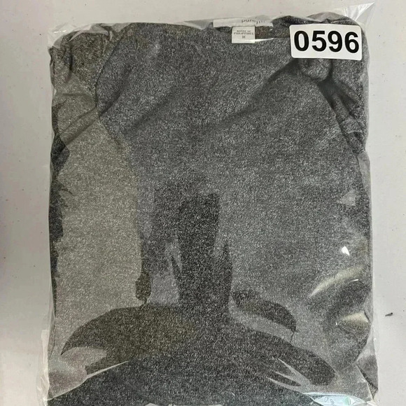 J Jill Pure Jill Women M Relaxed Fit Dark Gray Long-Sleeve Cotton Top Crew Neck - Picture 12 of 12